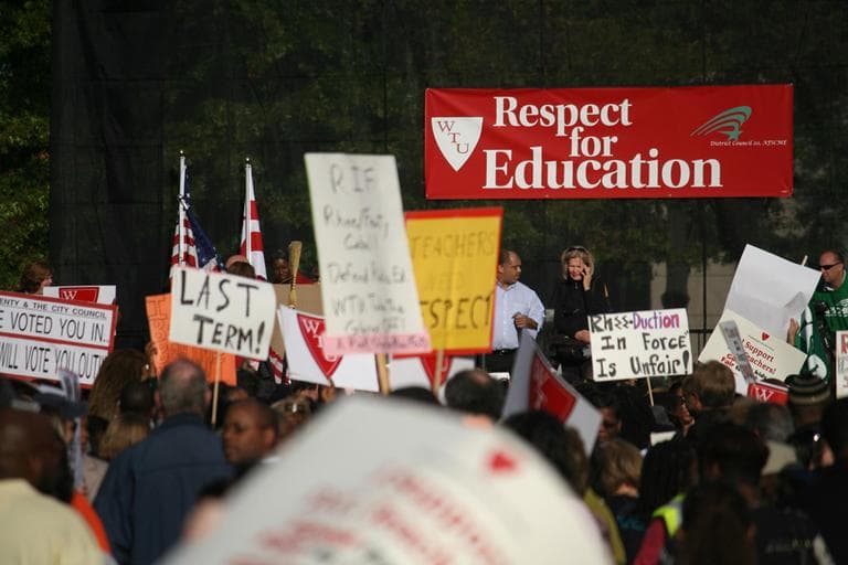 A teachers union rally in Washington, D.C., in 2009. (mar is sea Y/Flickr)