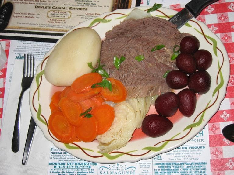 With a pint of Guinness, corned beef is the perfect St. Patrick's day meal. (Anthony Brooks/WBUR)
