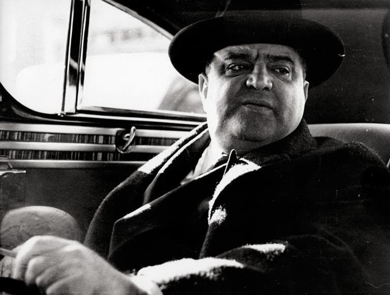 &quot;Fiorello LaGuardia wearing hat, in car, 1936,&quot; by Lucien Aigner. (Courtesy of the Lucien Aigner Estate)