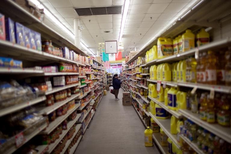 Many Jamaica Plain shoppers depended on the Hi-Lo supermarket. (Nick Dynan for WBUR)