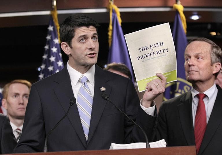 House Budget Committee Chairman Paul Ryan, R-Wis. touts his 2012 federal budget during a news conference on Capitol Hill in Tuesday. (AP)