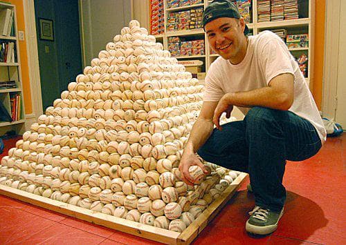 Baseball enthusiast Zack Hample has collected more than 4,000 baseballs from dozens of Major League parks. (Courtesy of Anchor)