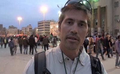 A screengrab of James Foley reporting from Libya. (Courtesy)