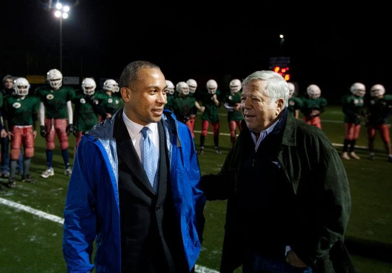 New England Patriots owner Robert Kraft was traveling on Gov. Deval Patrick&#039;s trade mission to Israel during last month&#039;s NFL negotiations. He&#039;s now back and involved in the talks. (AP)