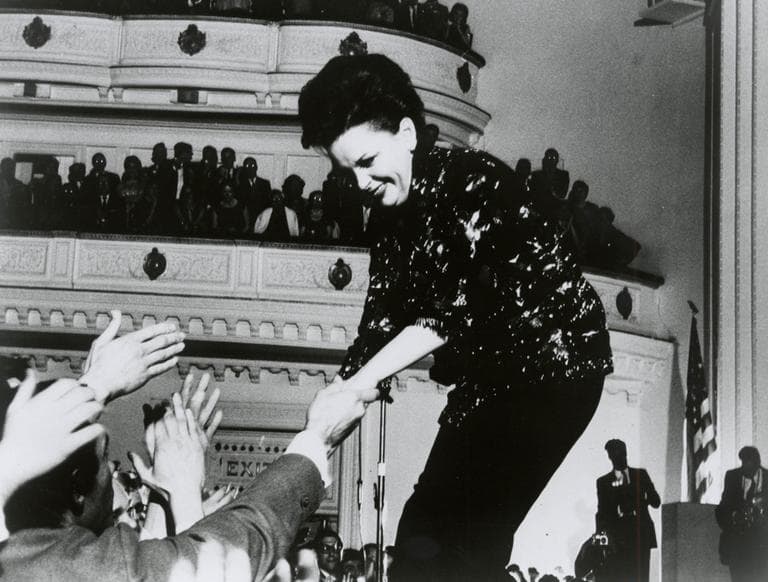 This 1961 photo courtesy of Carnegie Hall shows Judy Garland during a performance at Carnegie Hall in New York. (AP)