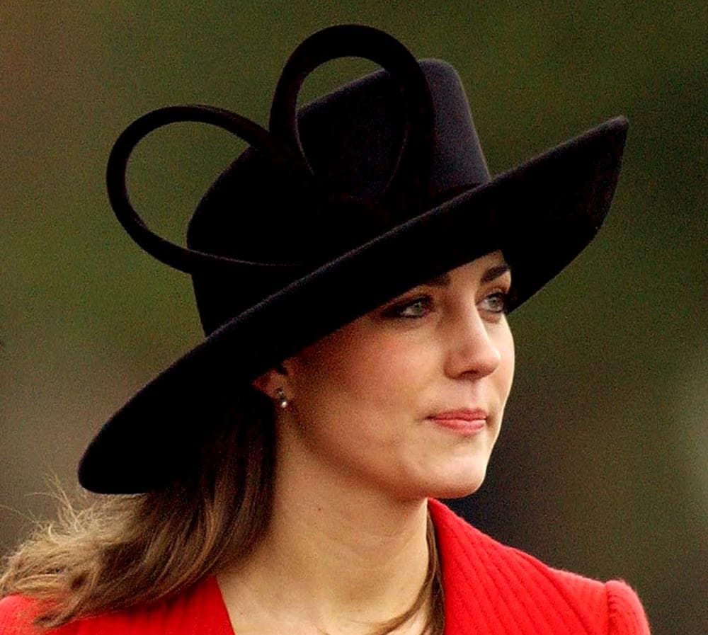 Kate Middleton, the future wife of Britain's Prince William, has a flair for hats. Here she is wearing a hat with a giant heart, during a 2006 event. (AP)