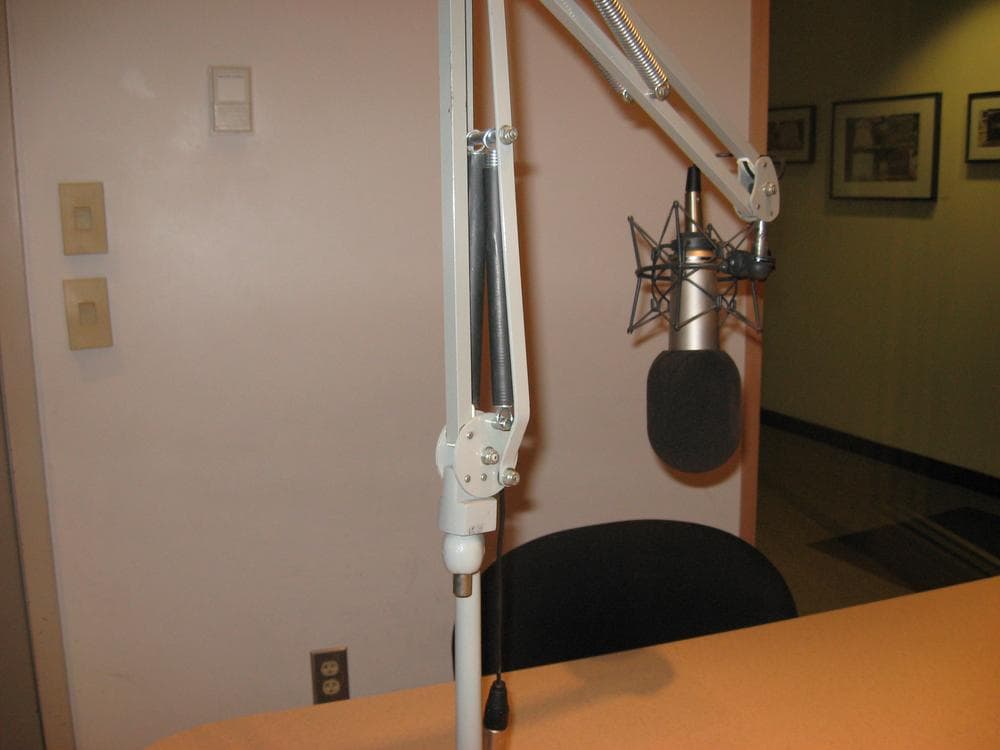 The studios of WAFD in Pocomoke, Md. are empty from 11 a.m. to 1 p.m. weekdays, as the station turns its airwaves over to an automated Twitter feed.