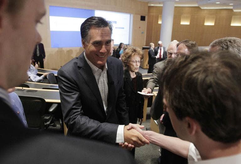 Former Gov. Mitt Romney lays out his plan for health care reform during an address at the University of Michigan Cardiovascular Center in Ann Arbor, Mich., May 12, 2011. (AP)