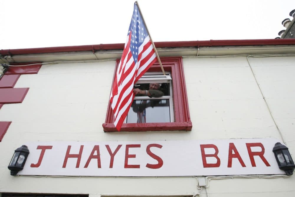 After President Obama was elected in 2008, American flags were displayed in the town of Moneygall, Ireland, where the President's great great great grandfather once lived. The President will visit in late May. (AP)