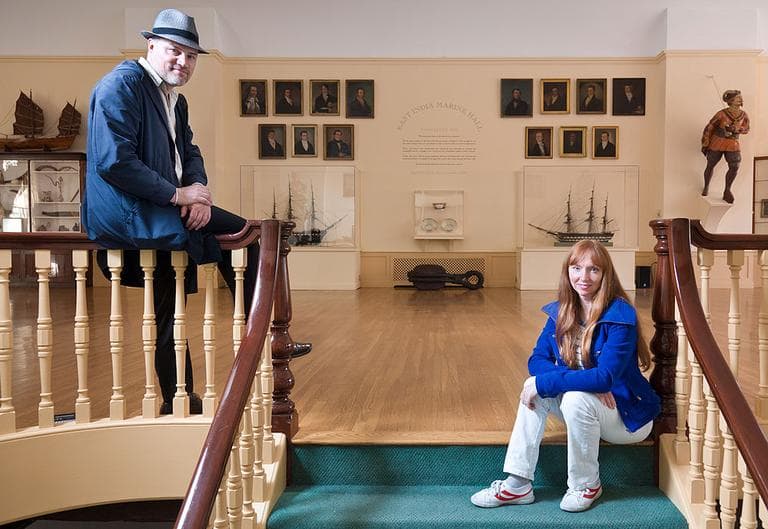 Trevor Smith, curator of contemporary art at the Peabody Essex Museum, and Glaswegian sound artist Susan Philipsz. (Courtesy Peabody Essex Museum)
