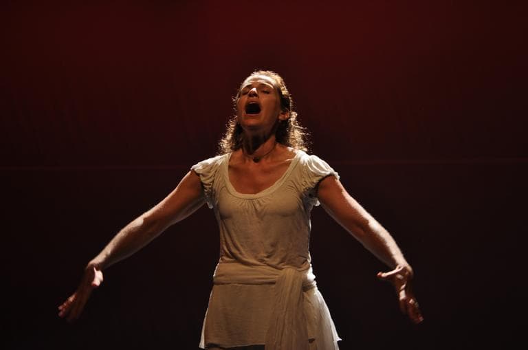 Amy Brenneman in the A.R.T.'s production of &quot;Mouth Wide Open.&quot; (Courtesy A.R.T.)