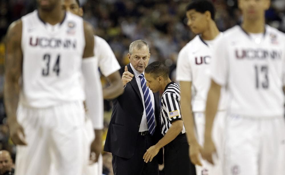 Connecticut Huskies' head coach Jim Calhoun will lose his bonus, as part of a team penalty from the NCAA for poor academic marks. (AP)