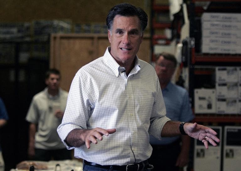 Former Massachusetts Gov. Mitt Romney, here speaking to small business owners in South Carolina, is set to officially announce his presidential campaign in New Hampshire Thursday. (AP)