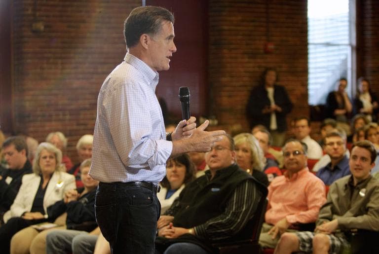 Former Gov. Mitt Romney, who officially announced his presidential campaign Thursday, participated in a town hall at the University of New Hampshire in Manchester, N.H., Friday. (AP)