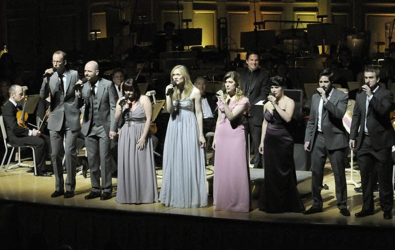 The Swingle Singers perform with the Boston Pops Tuesday. (Courtesy Boston Pops)