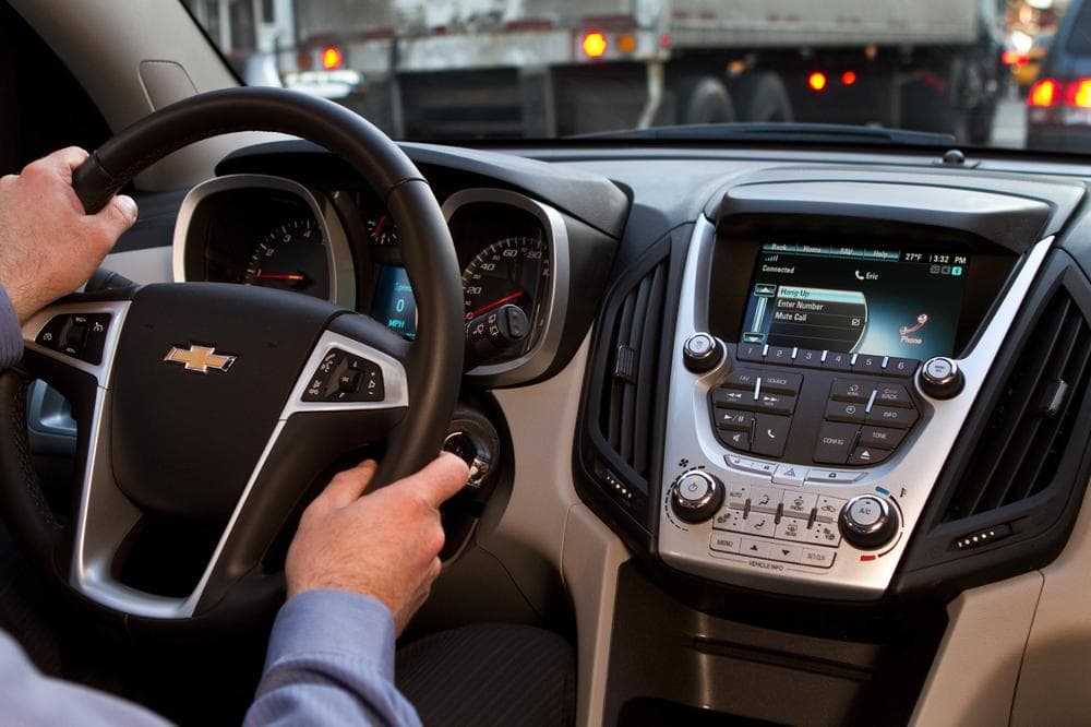 Chevrolet Volts will soon feature MyLink, which allows drivers to use online services like Pandora internet radio via hands-free voice and touch-screen controls. Other technologies allow drivers to connect to Internet services, like Facebook. (courtesy: Emile Wamsteker, Chevrolet) 