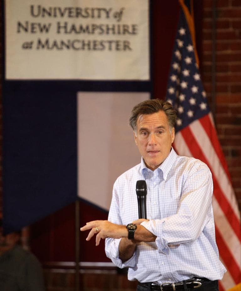 Presumptive Republican frontrunner and former Gov. Mitt Romney participates in a town hall in New Hampshire on June 3. (AP)