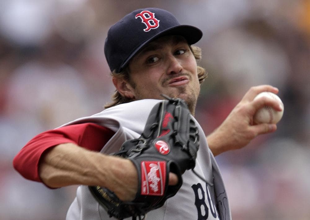 Boston Red Sox pitcher Andrew Miller throws during the first inning of an interleague baseball game against the Pittsburgh Pirates in Pittsburgh on Sunday. (AP)