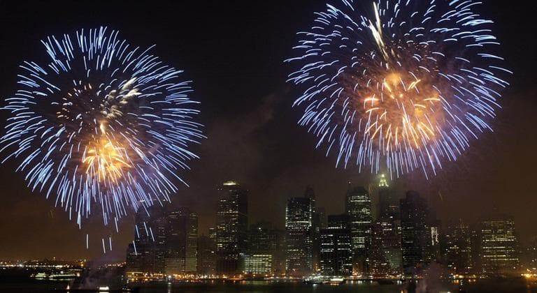 Fireworks explode in New York City during a July 4th celebration. (AP)