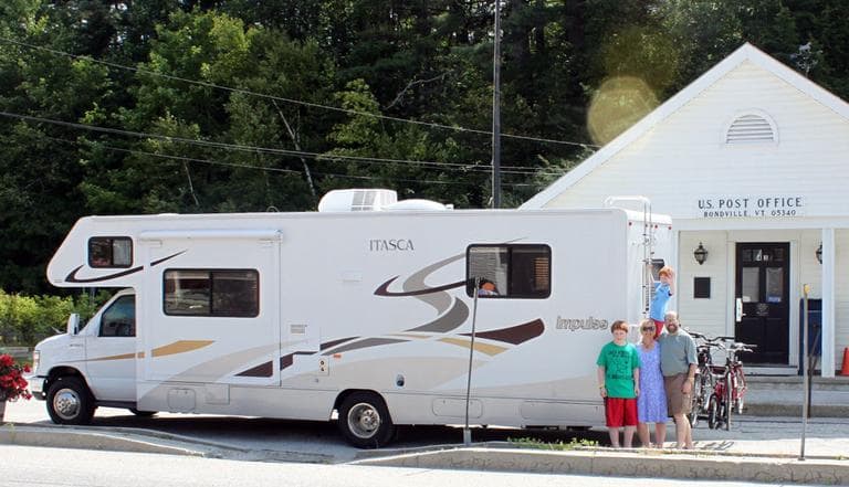Wendy Swart Grossman with her family and their RV (Courtesy Wendy Swart Grossman) 