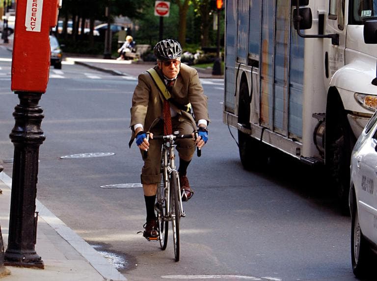 Boston's urban bicyclist: friend or foe? (AP)