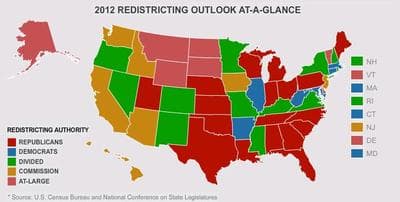 2012 Redistricting outlook at a glance (Photo Courtesy of The Cook Political Report)