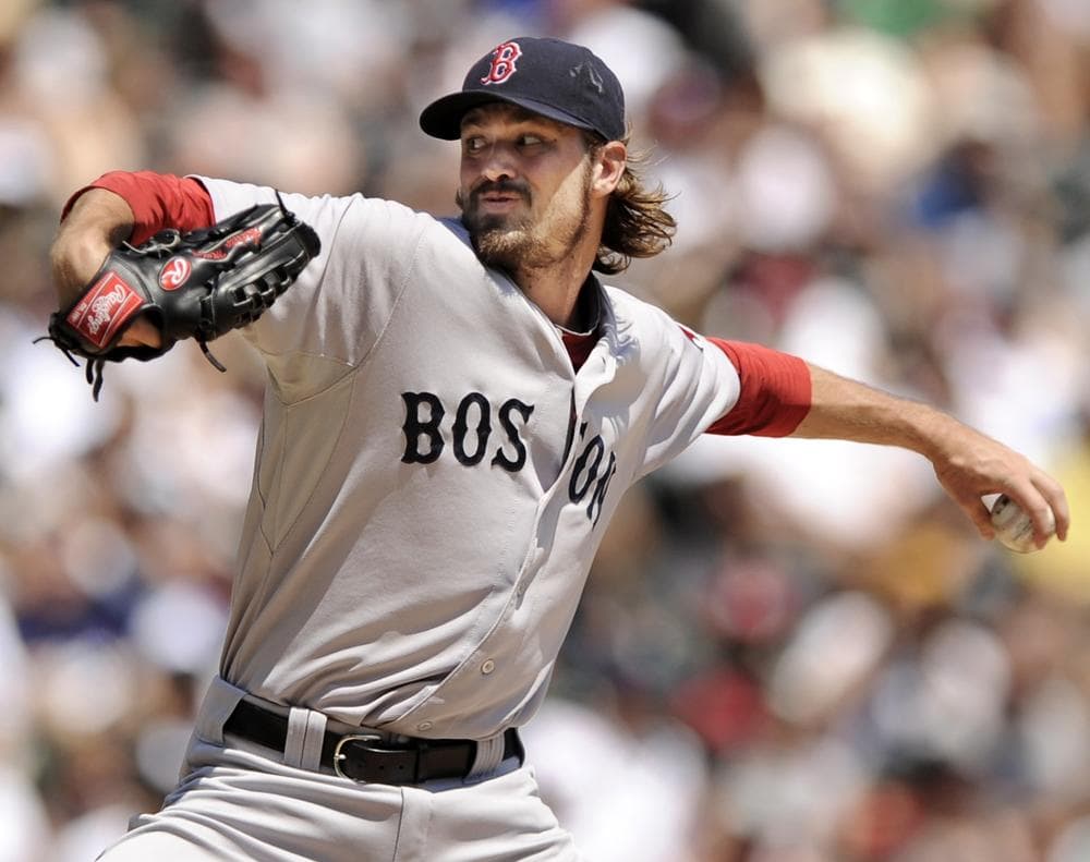 Boston Red Sox starter Andrew Miller delivers a pitch against the Chicago White Sox during the first inning of  the game in Chicago on Sunday. (AP)