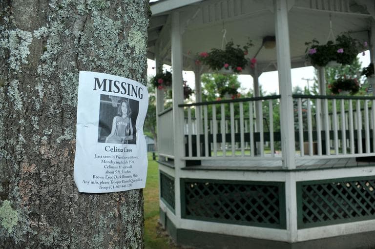 Before 11-year-old Celina Cass was found in a river near her home Monday, neighbors posted her picture in the town park in an effort to look for leads. (AP) 