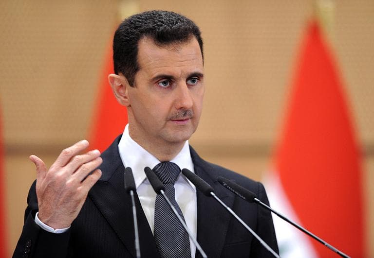 In this file photo released by the Syrian official news agency SANA, Syrian President Bashar Assad delivers a speech in Damascus, Syria. (AP)