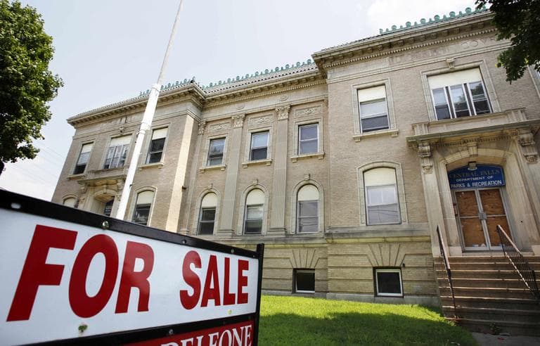 An old municipal building in Central Falls, R.I., is for sale on Tuesday as the town files for bankruptcy. (AP)