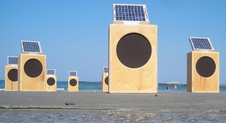 The sun boxes on a Cohasset beach in April 2010 (Courtesy Craig Colorusso)