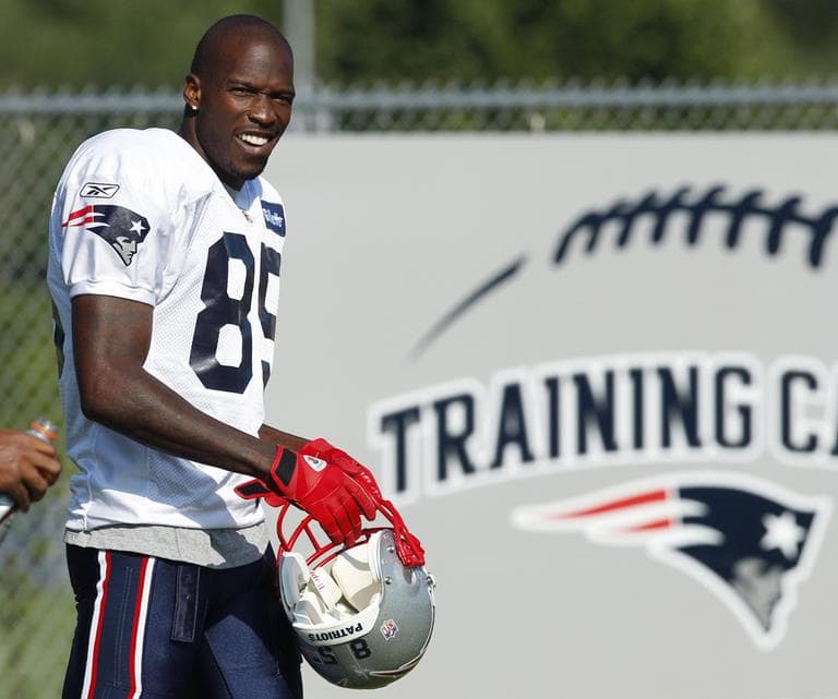 Patriots wide receiver Chad Ochocinco is new to the team this year. (AP)