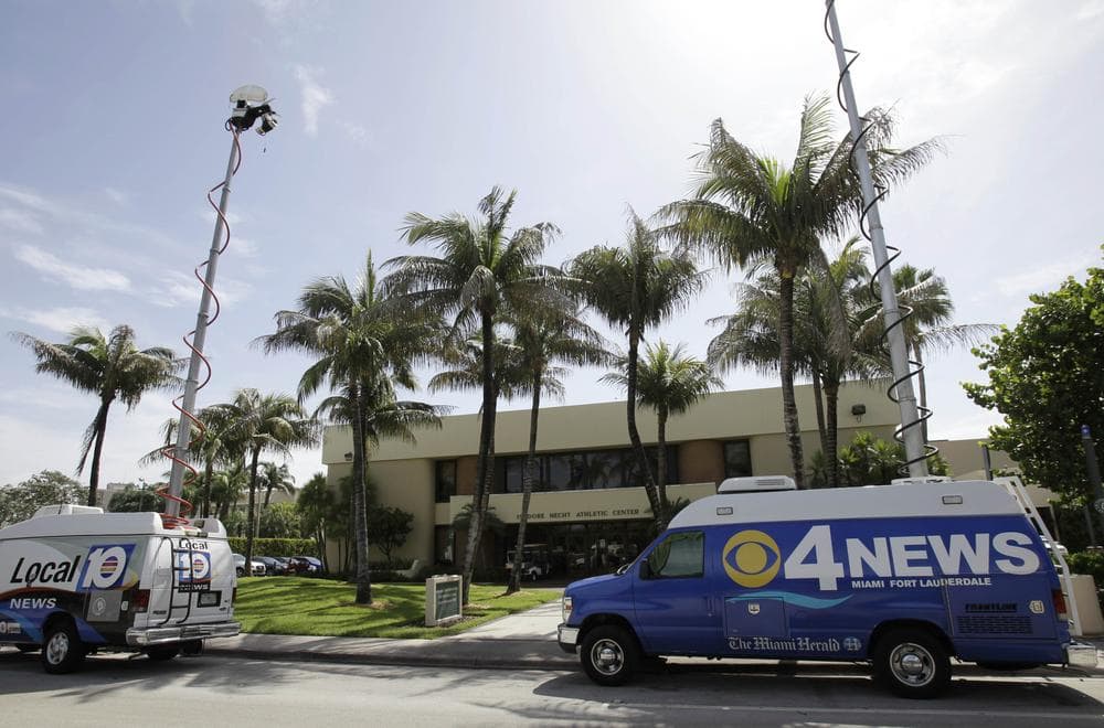 NCAA investigators and television news trucks were on the University of Miami campus this week to investigate allegations by former booster Nevin Shapiro. (AP)