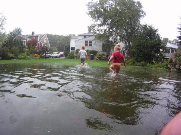 Parts of Newton experienced flooding Sunday. (Courtesy of Neil Martin via Twitter)