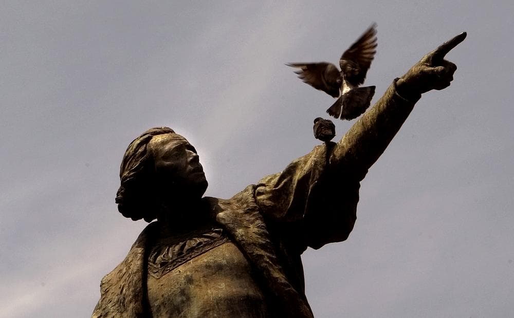 A statue of Spanish explorer Christopher Columbus in Santo Domingo, Dominican Republic.(AP) 