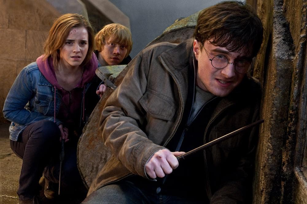 Emma Watson, Rupert Grint and Daniel Radcliffe are shown in a scene from &quot;Harry Potter and the Deathly Hallows: Part 2.&quot; (AP Photo/Warner Bros. Pictures)