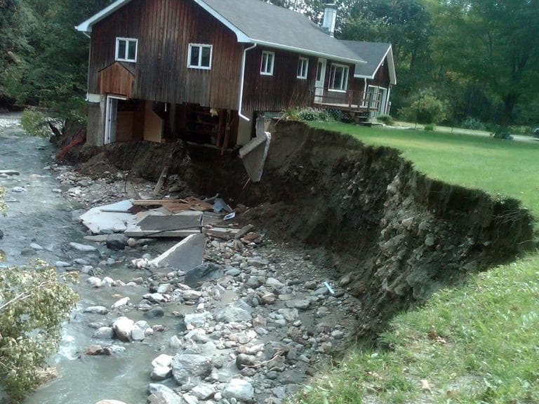 A house that was destroyed by Tropical Storm Irene is seen in Rochester, Vt., Wednesday. (AP)