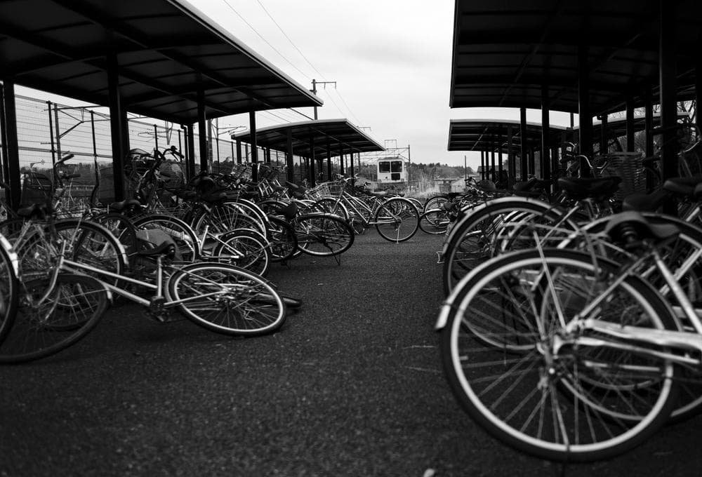 Bycicles are left at the train station in Minamisoma, inside the 20-kilometer (12-mile) evacuation zone, in Fukushima Prefecture, Japan. (AP)