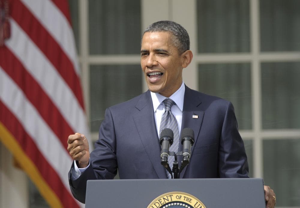 President Barack Obama spoke in the Rose Garden of the White House in Washington. (AP)