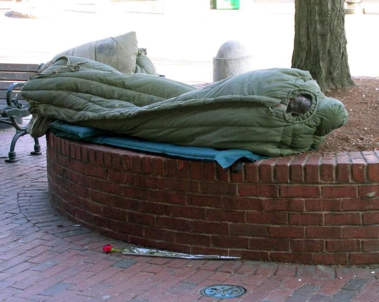 In Boston, many homeless people need a sleeping bag to deal with the cold. (Cool Librarian Photographer/Flickr)