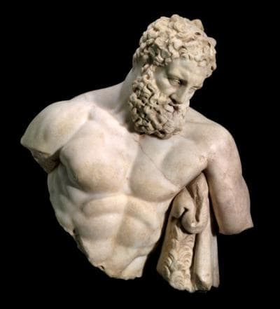 The top half of Weary Herakles, 2nd-century AD. (Courtesy of the MFA)