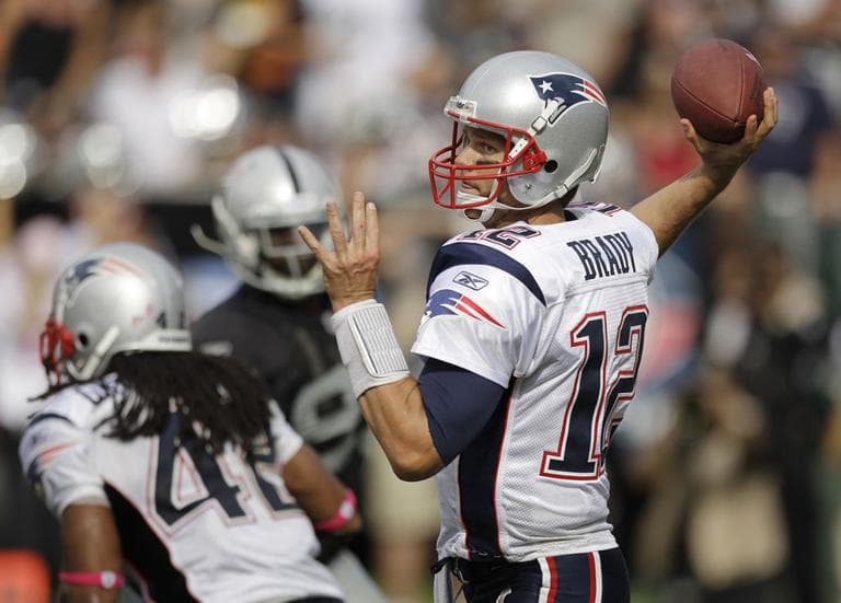 New England Patriots quarterback Tom Brady during the fourth quarter of their NFL football game against the Oakland Raiders in Oakland, Calif. on Sunday. (AP)