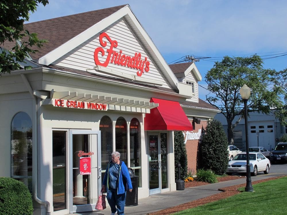 Even after the company closed over 50 stores, the Friendly's in Watertown remains open. (Dan Mauzy/WBUR)
