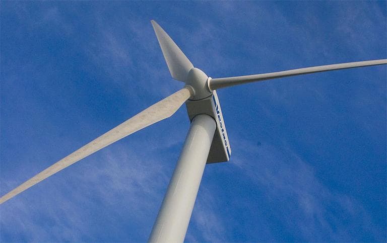 Investment in wind energy is one factor that has made Massachusetts a leader in the clean energy economy. Above, a wind turbine in Hull, Mass. (Courtesy: Creative Commons/ fdmount)