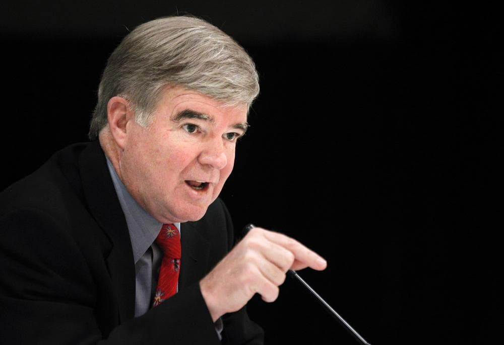 NCAA President Mark Emmert speaks about policy changes being considered by the NCAA during the Knight Commission on Intercollegiate Athletics on Monday. (AP)