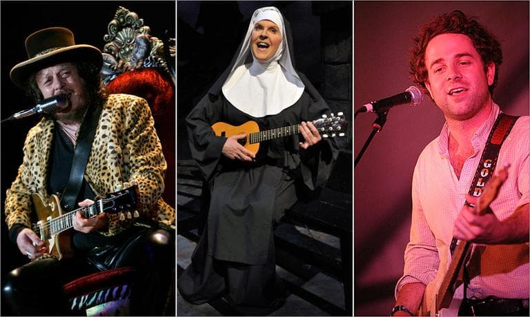 From left, Italian rocker Zucchero Fornaciari, Jeffery Roberson as Mother Superior in a scene from The Divine Sister, and Taylor Goldsmith of Dawes. (Photos courtesy AP, Craig Bailey/Perspective Photo, Flickr/Creative Commons)