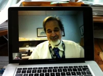 Dr. Lester Hartman as seen via Skype