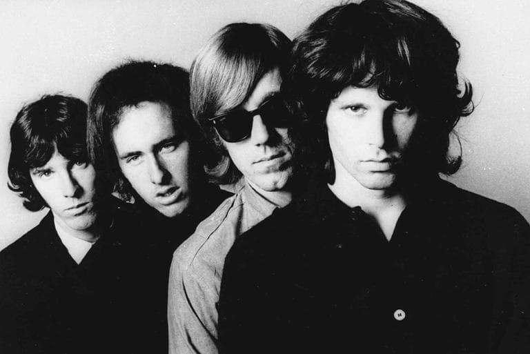 Members of the Doors pose for an undated publicity photo. From left; John Densmore, Robbie Krieger, Ray Manzarek and Jim Morrison. Morrison died in 1971 at age 27. (AP)