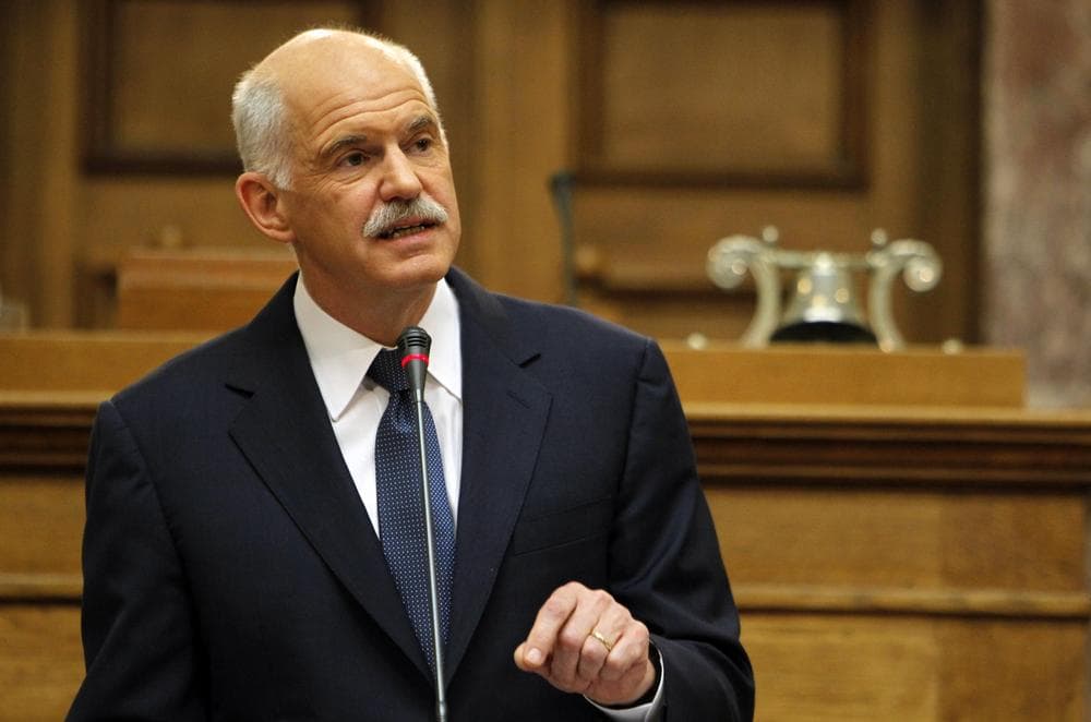 Greek Prime Minister George Papandreou says his country will hold a referendum on a new European debt deal reached last week, leading other European leaders to lash out at him. (AP)