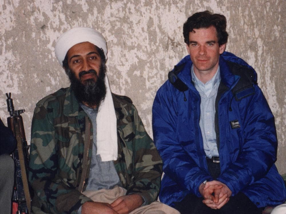 Journalist Peter Bergen and Osama Bin Laden in 1997. (Photo Courtesy of Peter Bergen)